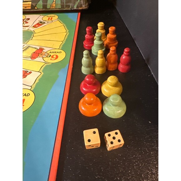 Vintage 1941 Milton Bradley “Mr. Bug Goes to Town” Board Game Complete - Picture 4 of 10